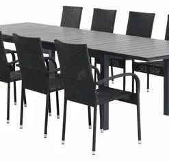 JUTLANDIA VATTRUP L206/319 Bord Svart + 4 GUDHJEM Stol Svart 11 JUTLANDIA VATTRUP L206/319 Bord Svart + 4 GUDHJEM Stol Svart -Sovrum Rea 178236