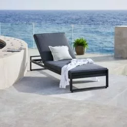 JUTLANDIA Solsäng VONGE B75xL210 Snabbtorkande Svart -Sovrum Rea 178302