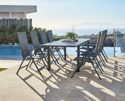 JUTLANDIA VATTRUP L170/273 Bord Svart + 4 MYSEN Stol Grå 5 JUTLANDIA VATTRUP L170/273 Bord Svart + 4 MYSEN Stol Grå - Bild 3