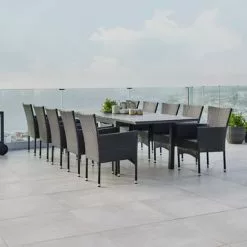 JUTLANDIA VATTRUP L206/319 Bord Svart + 4 AIDT Stol Svart -Sovrum Rea 178396