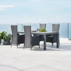 JUTLANDIA HOBURGEN L205/275 Grå + 4 SKIVE Svart -Sovrum Rea 178440