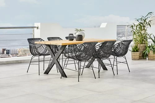 JUTLANDIA ELLEKILDE L180 Bord Teak + 4 ILDERHUSE Stol Svart 6 JUTLANDIA ELLEKILDE L180 Bord Teak + 4 ILDERHUSE Stol Svart - Bild 4