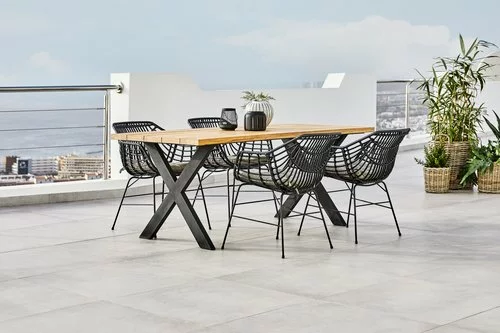 JUTLANDIA ELLEKILDE L180 Bord Teak + 4 ILDERHUSE Stol Svart 7 JUTLANDIA ELLEKILDE L180 Bord Teak + 4 ILDERHUSE Stol Svart - Bild 5