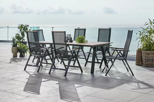 JUTLANDIA FAUSING L220 Bord Natur + 4 BREDSTEN Stol Svart 6 JUTLANDIA FAUSING L220 Bord Natur + 4 BREDSTEN Stol Svart - Bild 4