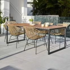 DAGSVAD L190 Bord Natur + 4 ILDERHUSE Stol Natur -Sovrum Rea 178543 1