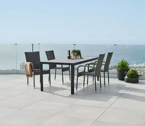 JUTLANDIA Bord PINDSTRUP B90xL205 Grå 7 JUTLANDIA Bord PINDSTRUP B90xL205 Grå - Bild 5