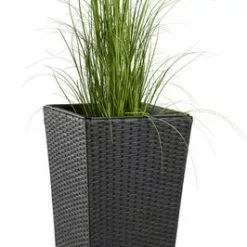 Trädgårdskruka BLOMMOR B36xL36xH70 Svart