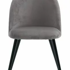 JYSK Internal Matstol KOKKEDAL Sammet Grå/svart -Sovrum Rea 179267