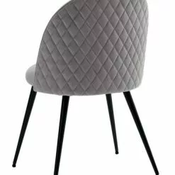 JYSK Internal Matstol KOKKEDAL Sammet Grå/svart -Sovrum Rea 179268