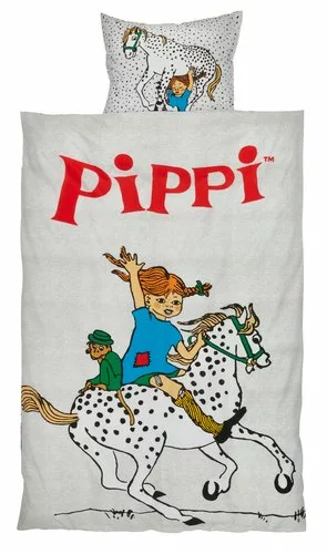 Påslakanset PIPPI 150x210 Grå 3 Påslakanset PIPPI 150x210 Grå