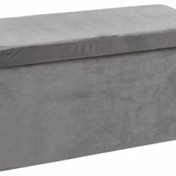 JYSK Internal Puff AUNING 76x38 M/förvaring Grå Sammet