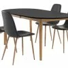 EGENS L190/270 Bord Svart + 4 JONSTRUP Svart/ek