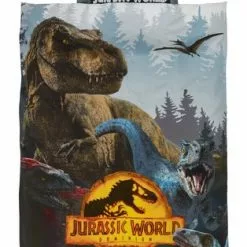 Påslakanset JURASSIC WORLD 150x210 Grå