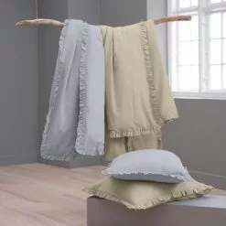 KRONBORG Påslakanset ELMA Tvättad Bomull 150x210 Ljuslila -Sovrum Rea 181539 1