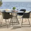 FAGERNES Ø110 Bord Grå + 4 SANDVED Stol Svart