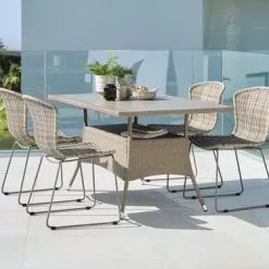 STRIB L150 Bord Natur + 4 HAJSTRUP Stol Natur