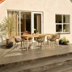 JUTLANDIA VESTERHAVET L210 Bord Teak + 4 ILDERHUSE Stol Natur 9 JUTLANDIA VESTERHAVET L210 Bord Teak + 4 ILDERHUSE Stol Natur -Sovrum Rea 182548