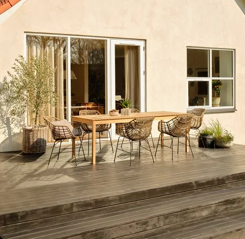 JUTLANDIA VESTERHAVET L210 Bord Teak + 4 ILDERHUSE Stol Natur 6 JUTLANDIA VESTERHAVET L210 Bord Teak + 4 ILDERHUSE Stol Natur - Bild 4