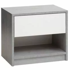 Sängbord BILLUND Vit/betong