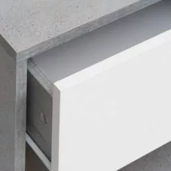 Sängbord BILLUND Vit/betong 8 Sängbord BILLUND Vit/betong -Sovrum Rea 185249