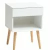 Sängbord KORSVANG 1 Låda Vit -Sovrum Rea 185256