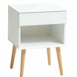 Sängbord KORSVANG 1 Låda Vit
