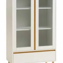 Vitrinskåp FENSMARK 2 Dörrar Vit/ek