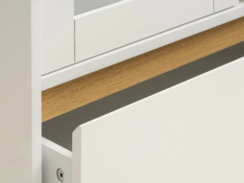 Vitrinskåp FENSMARK 2 Dörrar Vit/ek 5 Vitrinskåp FENSMARK 2 Dörrar Vit/ek - Bild 3