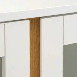 Vitrinskåp FENSMARK 2 Dörrar Vit/ek 9 Vitrinskåp FENSMARK 2 Dörrar Vit/ek -Sovrum Rea 185956