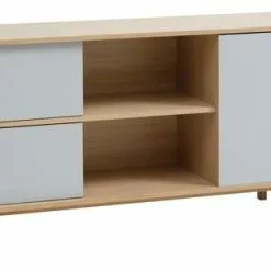 Royal Oak Skänk EGEBJERG 1 Dörr 2 Lådor Grå/ek