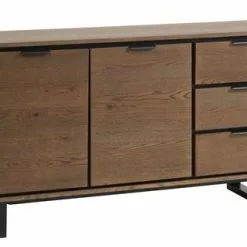 Royal Oak Skänk HORNBORG 2 Dörrar 3 Lådor Mörk Ek