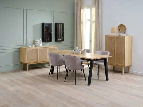 SKOVLUNDE L200 Bord Natur Ek + 4 RISSKOV Stol Ljusgrå 7 SKOVLUNDE L200 Bord Natur Ek + 4 RISSKOV Stol Ljusgrå - Bild 5