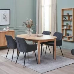 MARSTRAND Ø110 Ek + 4 PURHUS Grå/svart -Sovrum Rea 186219 3