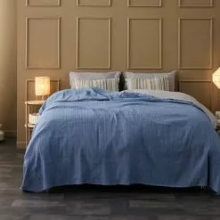 Sängöverkast MYSKE 240x260 Blå 8 Sängöverkast MYSKE 240x260 Blå -Sovrum Rea 186294