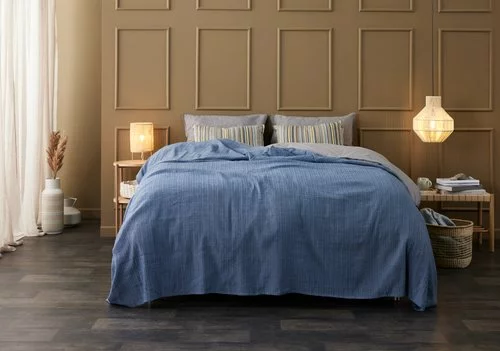 Sängöverkast MYSKE 240x260 Blå 5 Sängöverkast MYSKE 240x260 Blå - Bild 3