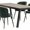 SKOVLUNDE L200 Bord Mörk Ek + 4 RISSKOV Stol Mörkgrön