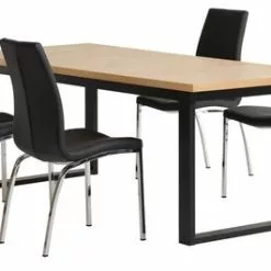 Framsida 26 AGERSKOV L200 Bord Ek + 4 HAVNDAL Stol Svart