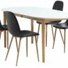 EGENS L190/270 Bord Vit + 4 JONSTRUP Stol Svart/ek -Sovrum Rea 186854
