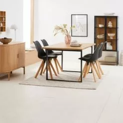 JYSK Internal Vitrinskåp TRAPPEDAL Ek/svart 60 JYSK Internal Vitrinskåp TRAPPEDAL Ek/svart -Sovrum Rea 186957