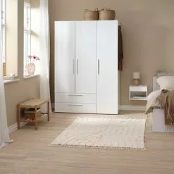 Sängbord KORSVANG 1 Låda Vit -Sovrum Rea 188050