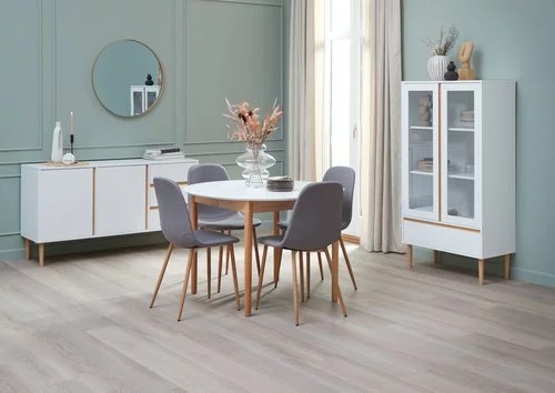 Skänk FENSMARK 2 Dörrar 3 Lådor Vit/ek 4 Skänk FENSMARK 2 Dörrar 3 Lådor Vit/ek - Bild 2