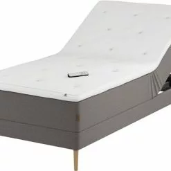 DREAMZONE Ställbar Säng 90x200 GOLD E50 Grå-21