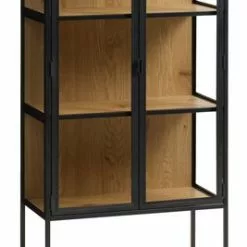 JYSK Internal Vitrinskåp TRAPPEDAL Ek/svart