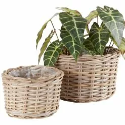 Trädgårdskruka SANSEBIE Ø27/35 Natur 2st/set