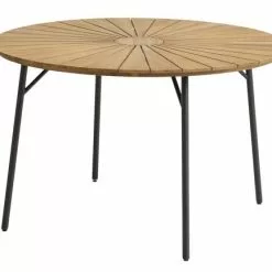 Bord BASTRUP Ø120 Natur/svart