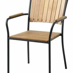 Stapelstol BASTRUP Natur/svart