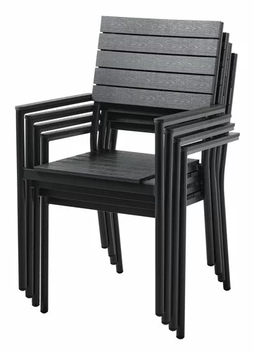 JUTLANDIA Stapelstol PADHOLM Svart 5 JUTLANDIA Stapelstol PADHOLM Svart - Bild 3