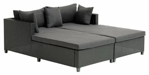 Solsäng HALLING B179xL187 Svart 3 Solsäng HALLING B179xL187 Svart