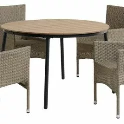 JUTLANDIA TAGEHOLM L120/170 Bord Natur + 4 AIDT Stol Natur 8 JUTLANDIA TAGEHOLM L120/170 Bord Natur + 4 AIDT Stol Natur -Sovrum Rea 199077