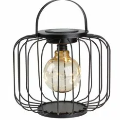 Solcellslampa RUGDE Ø24xH29 Svart -Sovrum Rea 200007